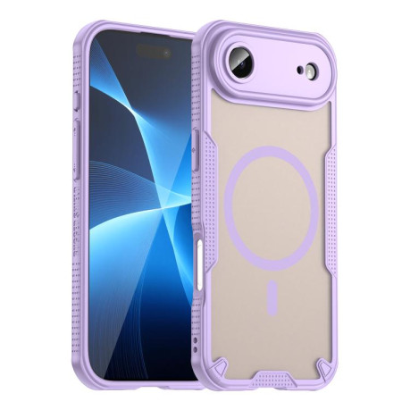 Противоударный чехол Armor Glaze MagSafe Magnetic для iPhone Air - фиолетовый