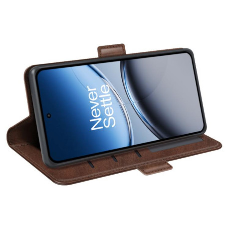 Чохол-книжка Dual-side Magnetic Buckle для OnePlus Nord 4 - коричневий