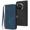 Чохол-книжка Buckle Double Fold Hand Strap Leather на OnePlus 12 - синій