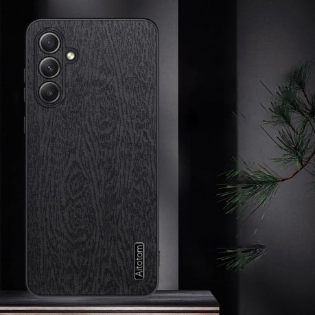 Чохол Tree Bark Leather Shockproof для Samsung Galaxy M55 - синій