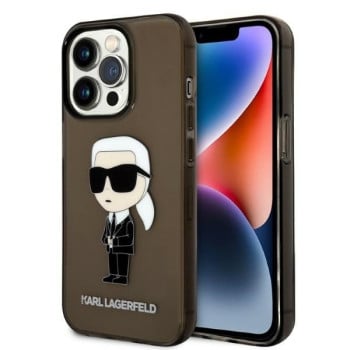 Оригінальний чохол Karl Lagerfeld Ikonik Karl для iPhone 14 Pro Max - black