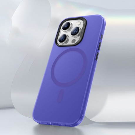 Противоударный чехол Benks Magsafe Magnetic для iPhone 15 Pro Max - фиолетовый