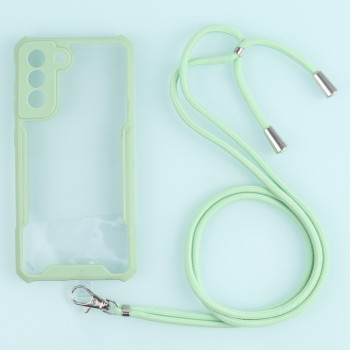 Чехол Acrylic Neck Lanyard для Samsung Galaxy S21 FE - светло-зеленый