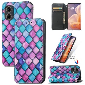 Чохол-книжка з кольоровою обкладинкою та магнітною застібкою Colorful Magnetic Buckle на Motorola Moto G85 - Scales