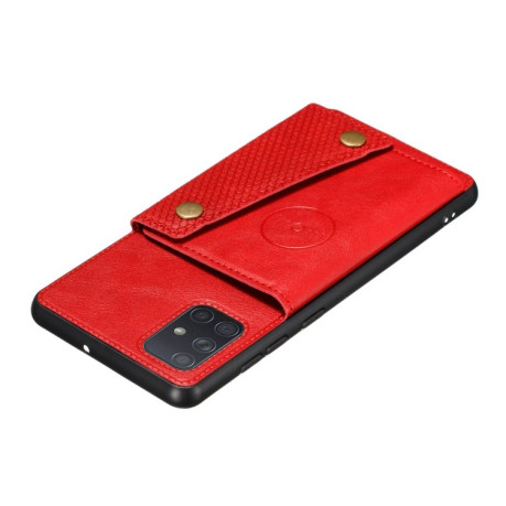 Противоударный чехол Magnetic with Card Slots на Samsung Galaxy A72 - красный