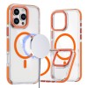 Чохол Dual-color MagSafe TPU Hybrid для iPhone 16 Pro – помаранчевий