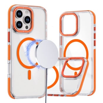 Чохол Dual-color MagSafe TPU Hybrid для iPhone 16 Pro Max - помаранчевий