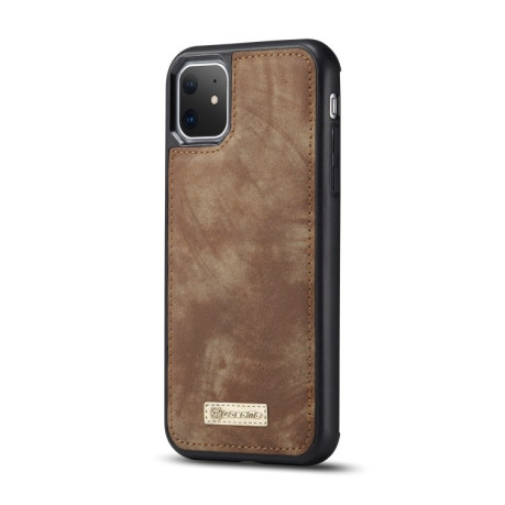 Шкіряний чохол-гаманець CaseMe-008 на iPhone 11-коричневий