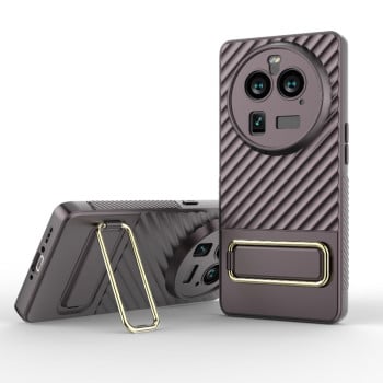 Протиударний чохол Wavy Textured для OPPO Find X6 Pro 5G - коричневий