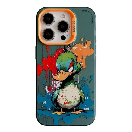Чохол Animal Pattern Oil Painting Series для iPhone 15 Pro - Angry Duck