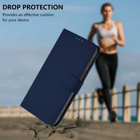 Чехол-книжка Skin Feel Solid Color Leather для Infinix Zero 30 4G - синий