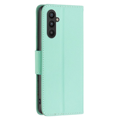 Чехол-книжка Litchi Texture Pure Color на Samsung Galaxy A25 5G - зеленый