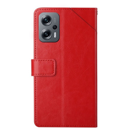 Чехол-книжка Y Stitching для Xiaomi Poco X4 GT - красный
