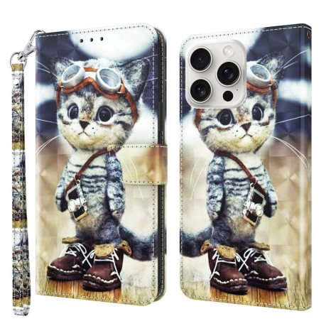 Чохол-книжка 3D Painting для iPhone 16 Pro - Cat