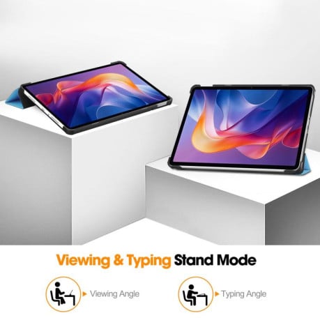 Чехол 3-fold Smart Cover для Xiaomi Redmi Pad 2 - голубой