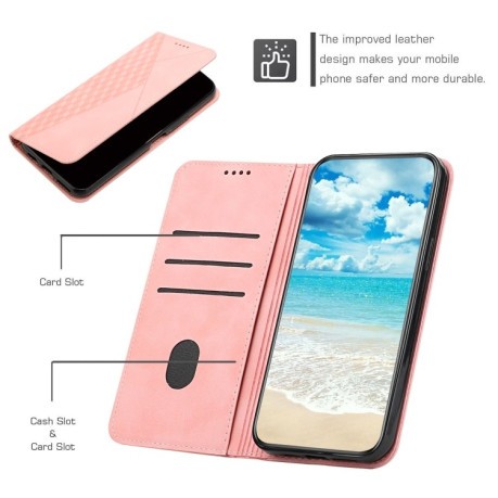 Чехол-книжка Diamond Splicing Skin Feel для Xiaomi 13 Pro - розовое золото