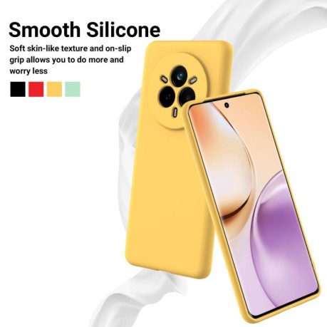 Силіконовий чохол Solid Color Liquid Silicone на Realme 14 Pro+ - жовтий