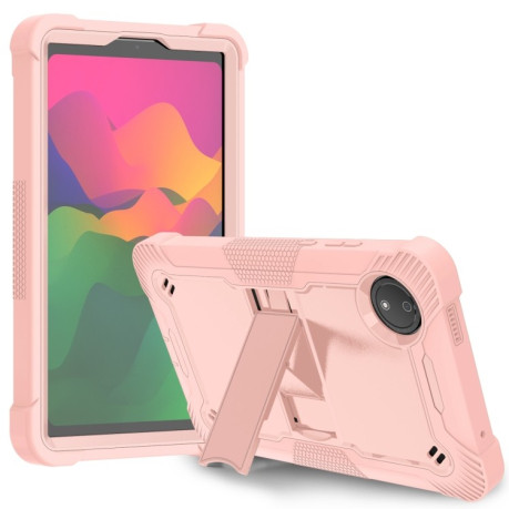 Чохол Silicone Hybrid PC Tablet Case with Holder &amp; Shoulder Strap для Xiaomi Redmi Pad SE 8.7 - рожеве золото