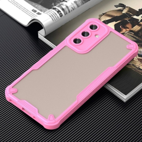 Противоударный чехол Armor Glaze PC Hybrid для Samsung Galaxy A56 5G - розовый