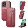 Флип-чехол Zipper Wallet Vertical для iPhone 15 Pro - красный
