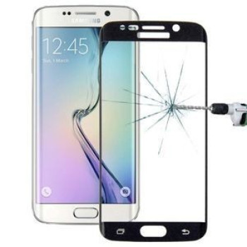 Черное Защитное 3D Стекло с изогнутыми краями на весь Экран 0.3mm 9H для Samsung Galaxy S6 Edge+/G928