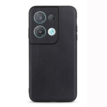 Шкіряний чохол Accurate Lambskin Texture для OPPO Reno 8 - чорний