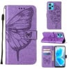 Чехол-книжка Embossed Butterfly для Realme 9 Pro Plus - светло-фиолетовый