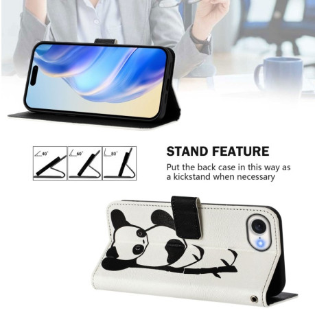 Чохол-книжка Colored Drawing Pattern для iPhone 16e - Panda