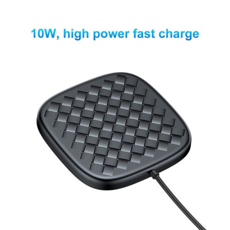 Бездротовий зарядний пристрій Baseus BV Wireless Charger Plastic + TPU + Silicone 10W Qi Чорна