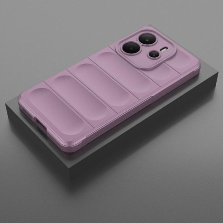 Силіконовий чехол Magic Flannel для Xiaomi Redmi Note 14 4G 164.84mm - фіолетовий