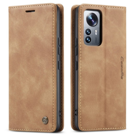 Кожаный чехол CaseMe-013 Multifunctional на Xiaomi 12 Lite - коричневый