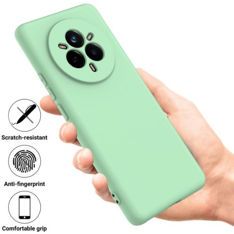 Силіконовий чохол Solid Color Liquid Silicone на Realme 14 Pro+ - зелений
