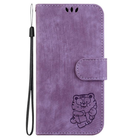 Чохол-книжка Little Tiger Embossed Leather на Xiaomi Redmi Note 14 4G 164.48mm - фіолетовий