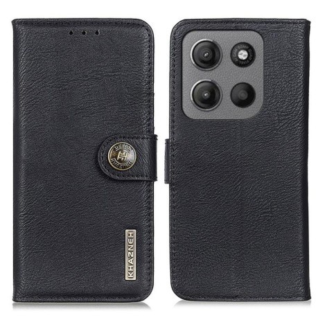 Чехол-книжка KHAZNEH Cowhide Texture на Motorola Moto G15 4G / G05 - черный