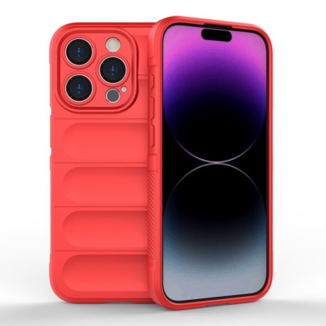 Силіконовий чохол Magic Flannel для iPhone 15 Pro - червоний