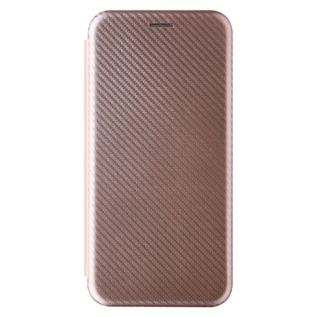 Чехол-книжка Carbon Fiber Texture на Samsung Galaxy A02 / M02 - розовый