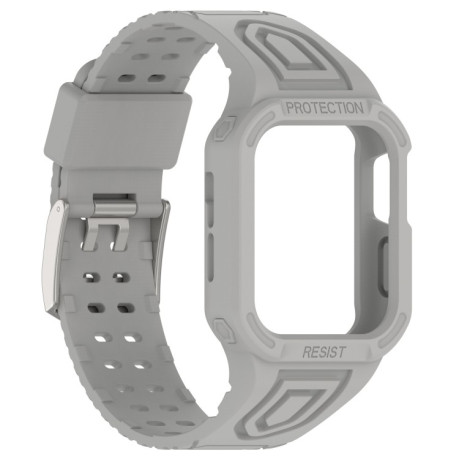 Ремешок Silicone Integrated для Apple Watch Series 8/7 41mm/40mm/38mm - серый