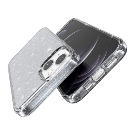 Противоударный чехол Terminator Style Glitter для iPhone 14/13 - серый