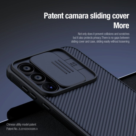 Ударозахисний чохол NILLKIN CamShield Pro для Samsung Galaxy A55 - чорний