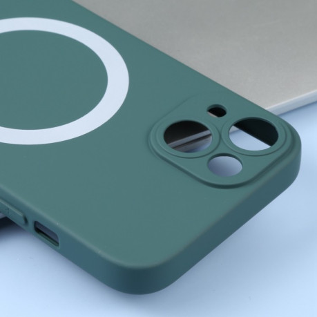 Протиударний чохол Liquid Silicone Full (Magsafe) для iPhone 15 Plus - зелений