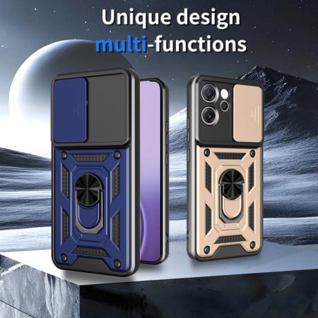 Противоударный чехол Sliding Camshield на OPPO Reno14 F 5G Global - черный
