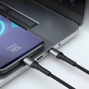 Оригинальный кабель 3mk Protection Hyper Cable N-SERIES USB-A 1m 20V/5A 100W — чёрный