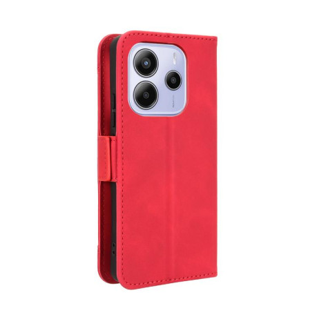 Чехол-книжка Skin Feel Calf на Xiaomi Redmi Note 14 4G 164.84mm EU Version - красный