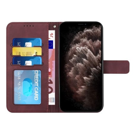 Чехол-книжка Retro Skin Feel Amile для Samsung Galaxy A13 4G - винно-красный