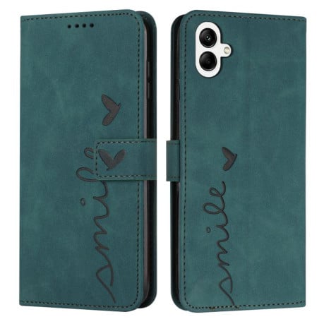 Чохол-книжка в стилі Retro м'яке покриття Skin Feel серія Amile на Samsung Galaxy A07 4G - зелений