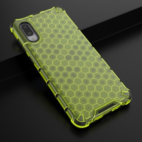 Противоударный чехол Honeycomb на Samsung Galaxy A02/М02 - зеленый