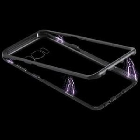 Магнітний чохол Glass Magnetic Samsung Galaxy S8+ / G955-чорний