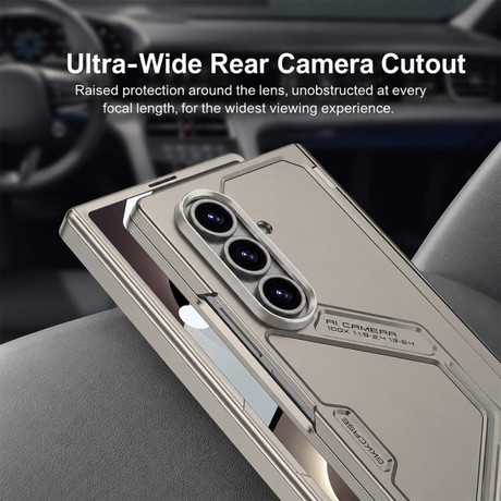Чехол GKK Integrated Magnetic Folding Hinge Vision на Samsung Galaxy Fold8 Ultra 5G — серый