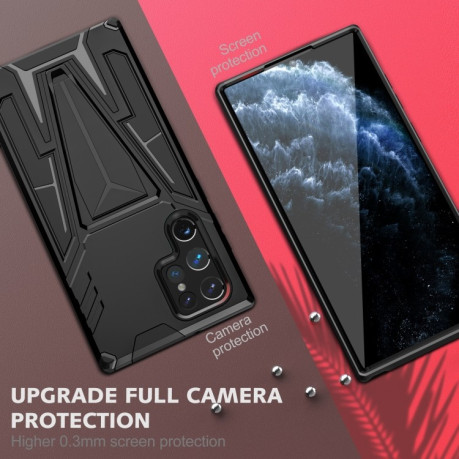 Противоударный чехол Super V Armor для Samsung Galaxy S22 Ultra 5G - черный