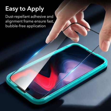 Захисне скло ESR Armorite Tempered Glass для iPhone 15 Pro Max - Black